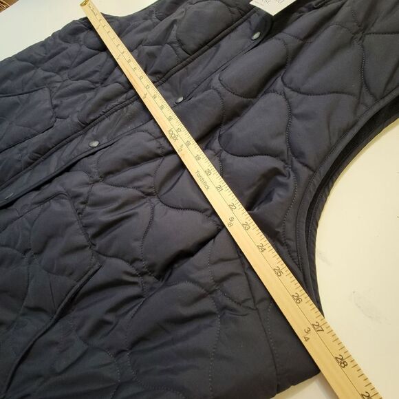 NEW 4X NAVY BLUE QUILTED SNAP VEST W/ POCKETS WOMEN'S CROFT BARROW NWT - Picture 2 of 8